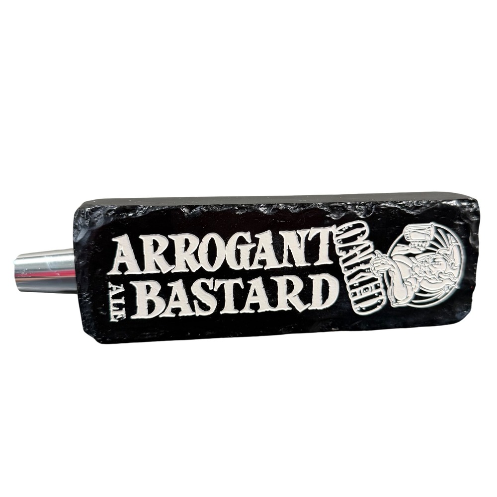Stone Brewing Oaked Arrogant Bastard Ale Beer Tap Handle Black Gargoyle Barware